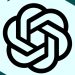 لوگوی مشکی و هندسی چتجیپیتی (OpenAI) بر روی پسزمینه سبز تیره و روشن.
