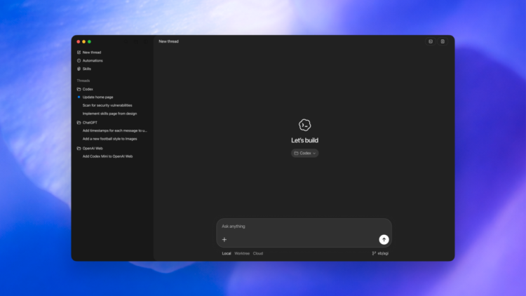 اپلیکیشن جدید OpenAI برای برنامه‌نویسی ایجنتی منتشر شد
