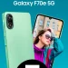 نمای جلویی و پشت گوشی سامسونگ Galaxy F70e 5G با رنگ سبز نعنایی.