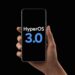 دستی که گوشی هوشمندی را با لوگوی HyperOS 3.0 روی صفحه نمایش نشان می‌دهد.