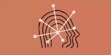 یک تصویر انتزاعی از نیم‌رخ انسان که با خطوط و نقاط به هم پیوسته، نمادی از شبکه‌های عصبی و هوش مصنوعی است.