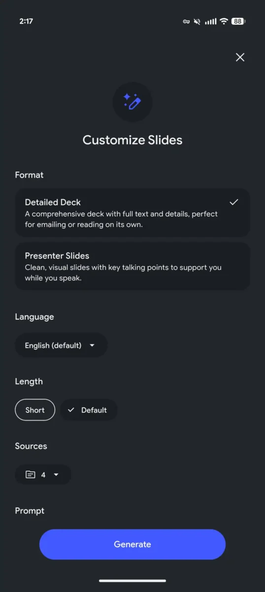 اضافه شدن شخصی‌سازی اسلاید و اینفوگرافیک به اپلیکیشن NotebookLM 