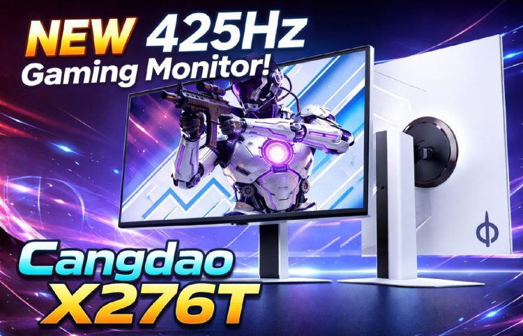 پوستر تبلیغاتی مانیتور گیمینگ Titan Legion مدل Cangdao X276T با رزولوشن 2K و نرخ نوسازی ۴۲۵ هرتز.