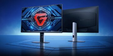 مانیتور گیمینگ شیائومی مدل G27i نسخه ۲۰۲۶ با بدنه مشکی و پایه نقره‌ای.