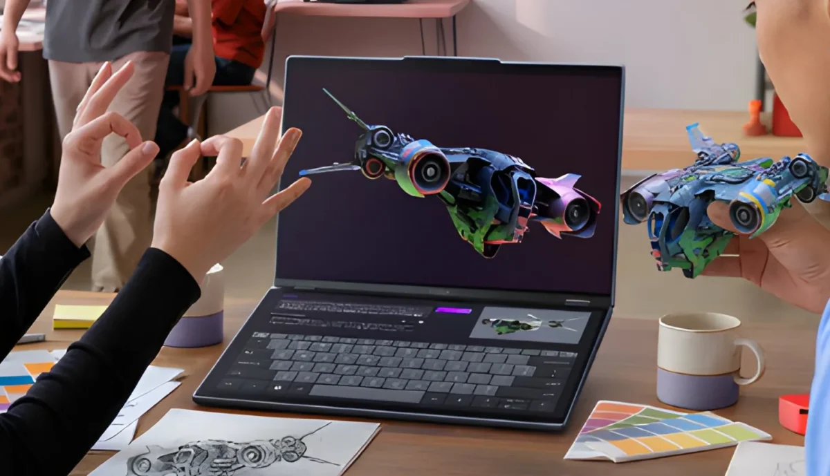 لپ‌تاپ مفهومی سه‌بعدی Lenovo
