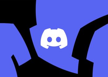 تصویر گرافیکی از لوگوی Discord* با طراحی ساده، رنگ زمینهی آبی تیره با جداسازی سیاه؛ نمایی نمادین از برند و هویت بصری این پلتفرم ارتباطی محبوب میان گیمرها و جوامع آنلاین.