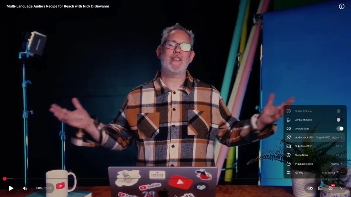 دوبله خودکار یوتیوب برای همه کاربران فعال شد