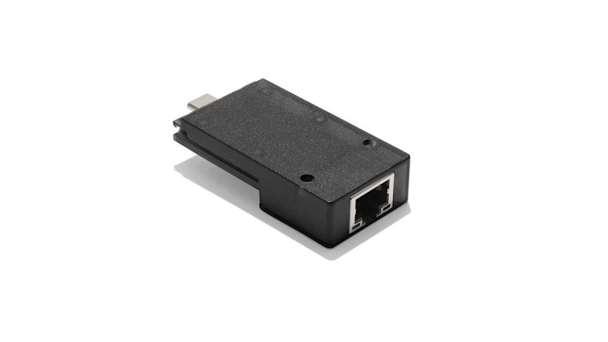 ماژول کوچک تبدیل USB‑C به Ethernet با پورت RJ45 برای لپ‌تاپ Framework جهت اتصال شبکه کابلی
