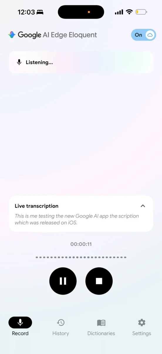 گوگل اپلیکیشن تبدیل گفتار به متن هوشمند آفلاین خود را منتشر کرد