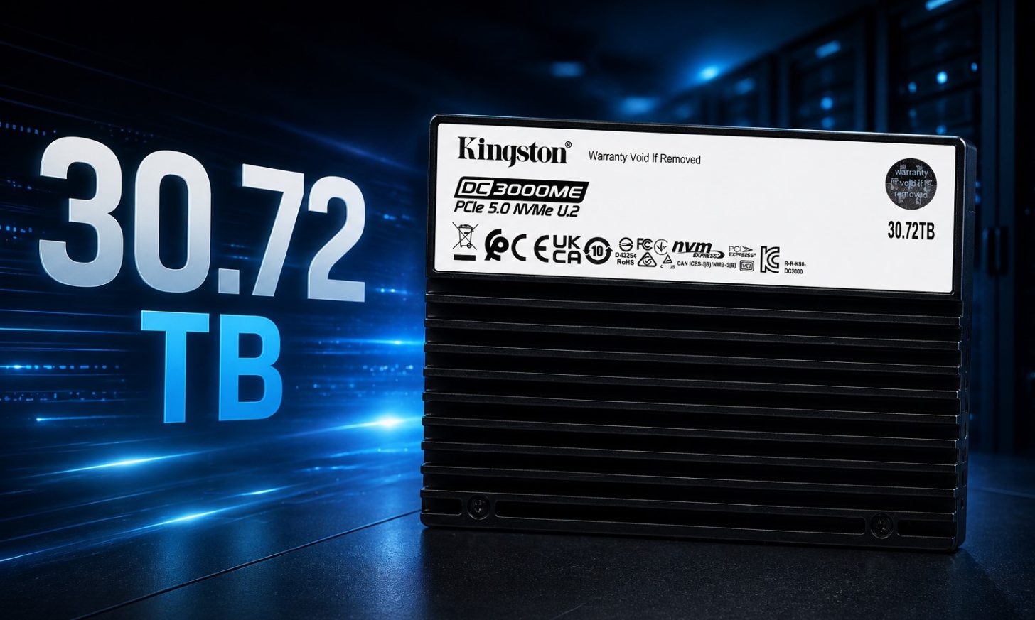 کینگستون با SSD جدید خود ظرفیت ۳۰ ترابایت را به دیتاسنترهای AI آورد