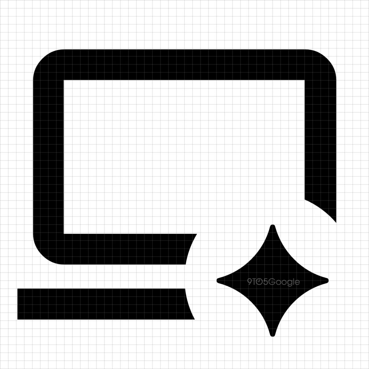 آیکون مفهومی لپتاپ پیکسل همراه با نماد درخشش که به قابلیت نوری Pixel Glow در دستگاههای گوگل اشاره دارد