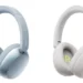 تصویر محصول از هدفونهای رویگوشی Redmi Headphones Neo در دو رنگ آبی روشن و سفید، با طراحی مینیمال، ایرکاپهای بزرگ و برند Redmi روی هدبند