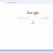 نمای رابط کاربری مرورگر Google Chrome با طراحی جدید؛ صفحه New Tab شامل لوگوی Google، نوار جستجو، دکمه AI Mode و پنل کناری برای تب‌ها و میانبرهای سرویس‌هایی مانند Gmail و Google Drive