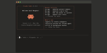 اسکرین‌شات محیط ترمینال ابزار Claude Code نسخه 2.0.0 با رابط خط فرمان؛ بخش Recent activity و What’s new نمایش داده شده و قابلیت‌هایی مانند ساخت subagents و ابزار security‑review برای توسعه‌دهندگان دیده می‌شود