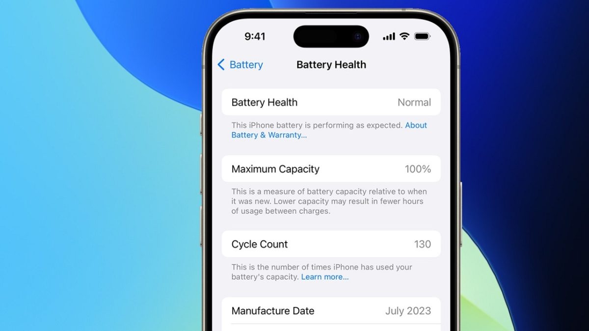 گزینه Maximum Capacity iPhone نشاندهنده درصد ظرفیت فعلی باتری نسبت به ظرفیت اولیه آن است.