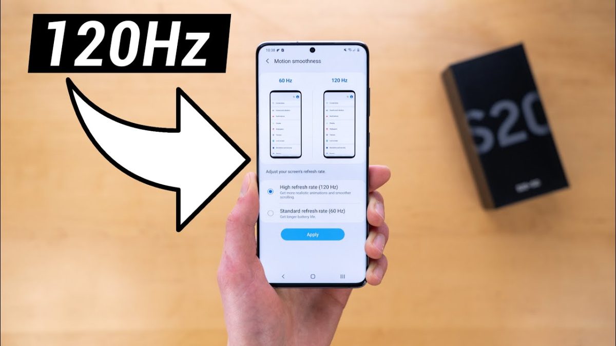 چگونه گوشی را 120 هرتز کنیم؟