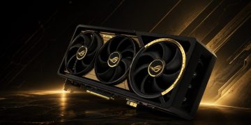 کارت گرافیک RTX 50 ایسوس با تم طلایی و مشکی در راه است