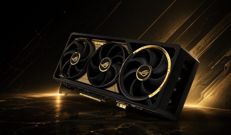 کارت گرافیک RTX 50 ایسوس با تم طلایی و مشکی در راه است