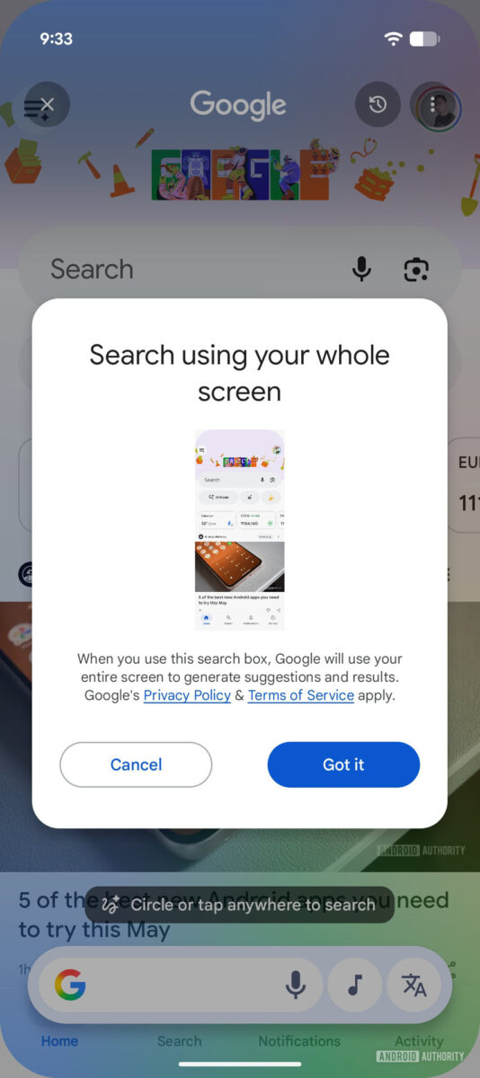 قابلیت Circle to Search به‌روزرسانی شد
