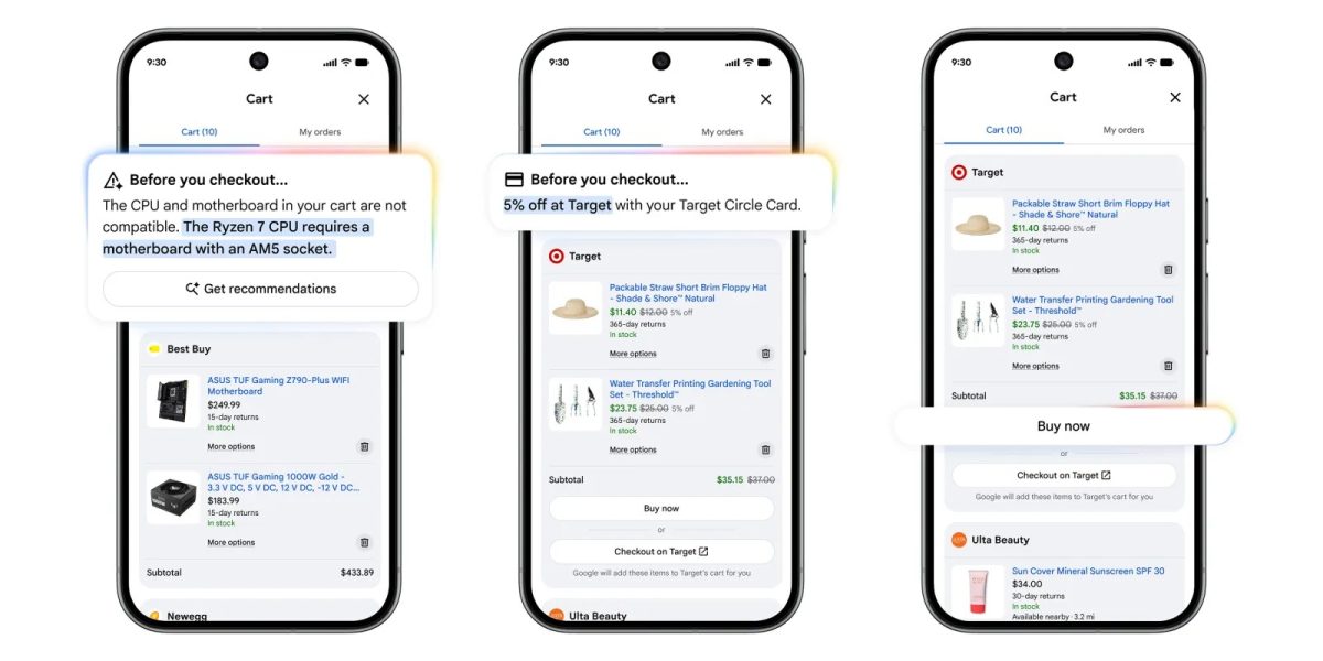 قابلیت Universal Cart گوگل فرایند خرید آنلاین را متحول می‌کند 