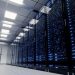 Data processing and storage center. Server room. Supercomputer. Technology.