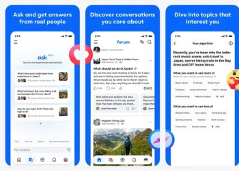 اسکرین‌شات از اپلیکیشن “Ask”؛ نمایش رابط کاربری اصلی با بخش “Ask and get answers from real people” و گزینه‌های موضوعی مانند “Japan Travel”.