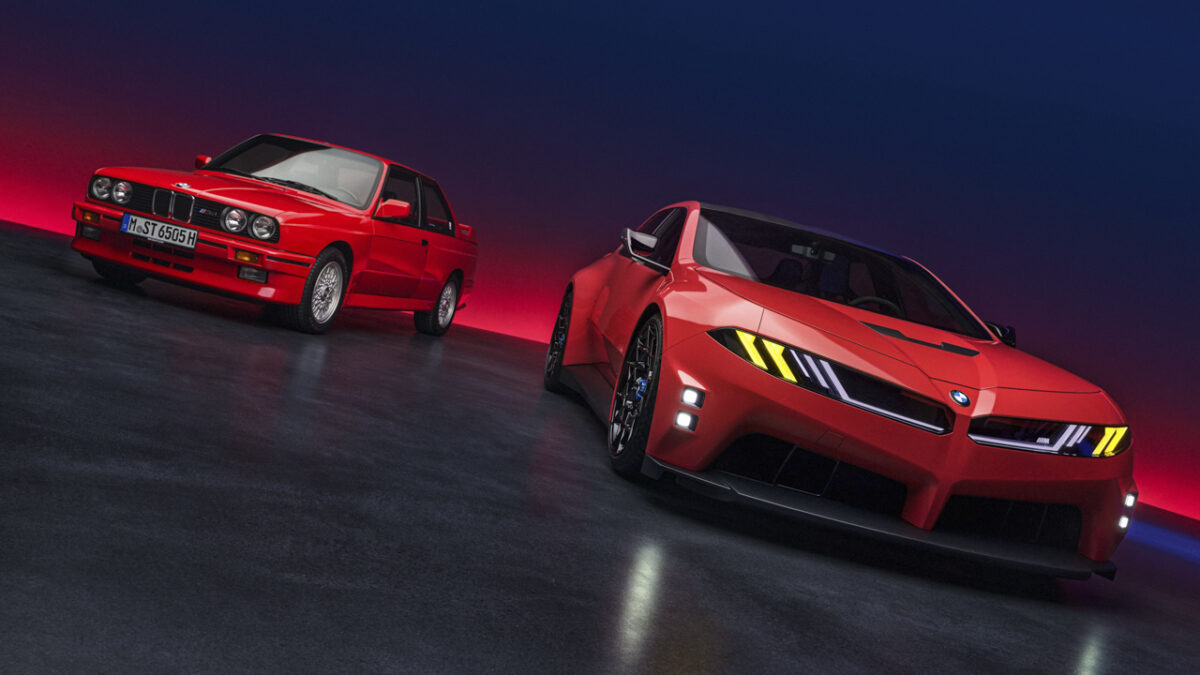 مقایسه طراحی نسل جدید و کلاسیک BMW M با حضور مدل مفهومی Neue Klasse M و BMW M3 E30