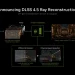 نمودار فنی معرفی NVIDIA DLSS 4.5 با تمرکز بر Ray Reconstruction؛ نمایش فرآیند تبدیل تصویر 1080p به 4K با استفاده از هوش مصنوعی ۲nd Gen Transformer، حذف نویز (AI Denoiser) و بهبود رزولوشن (Super Resolution).