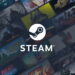 لوگوی سفید Steam در مرکز تصویری که ترکیبی از کاور بازیهای مختلف مثل Cyberpunk 2077، Stardew Valley، Gears 5 و Sekiro است. تایلهای بازیها با زاویهای خاص در کنار هم چیده شدهاند تا تنوع کتابخانه استیم را نشان دهند