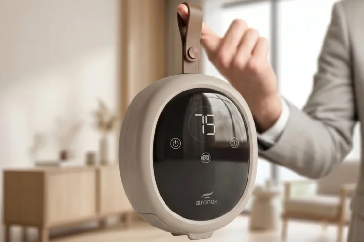 دستگاه Aironox Go با نمایشگر دیجیتال و طراحی جمعوجور برای از بین بردن چروک لباسها در سفر