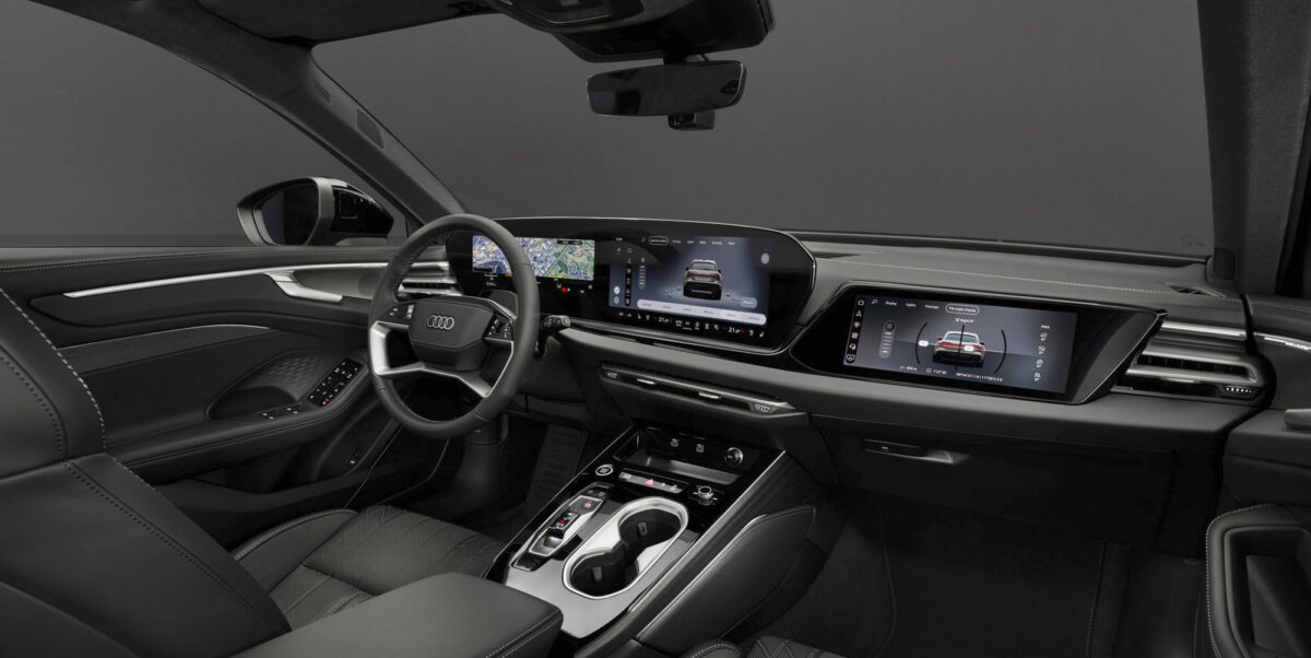 کابین آئودی A6 Allroad 2028 با نمایشگر دیجیتالی راننده، نمایشگر مرکزی بزرگ و نمایشگر سرنشین جلو