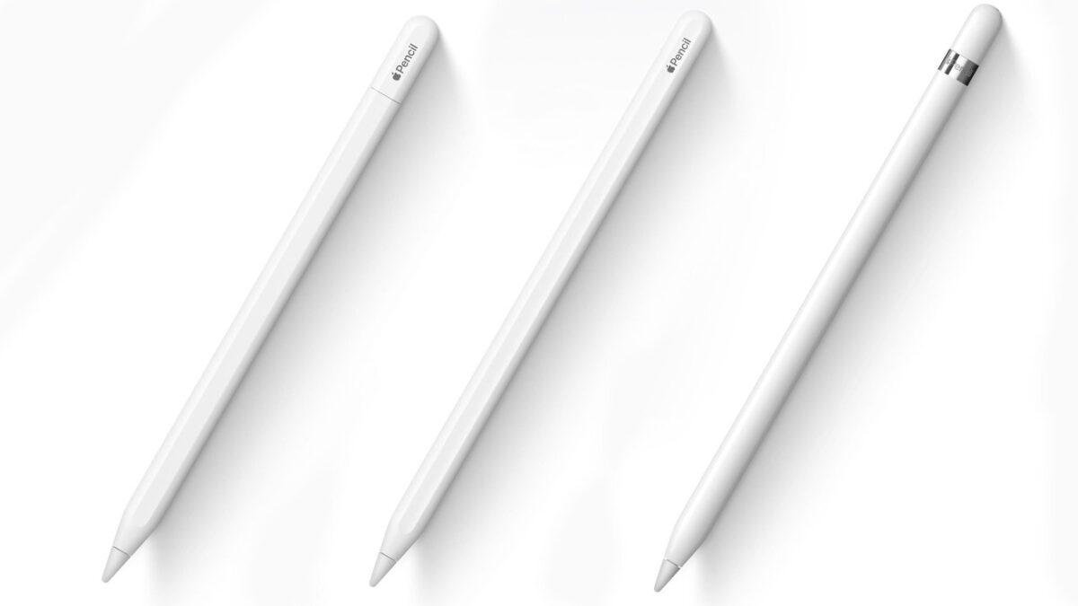 اپل پنسل USB-C و اپل پنسل پرو نسل جدید در کنار آیپد پرو آینده