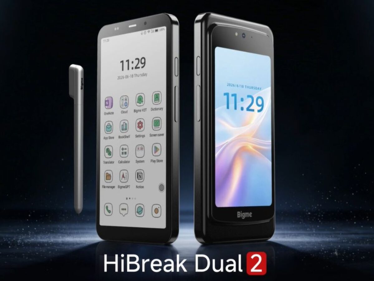 نمای جلویی گوشی BigMe HiBreak Dual 2 با نمایشگر ۶.۱۳ اینچی