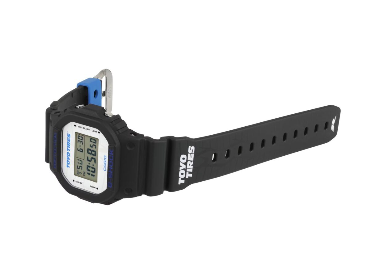 ساعت G-Shock DW5600TT25-1 با بند طرح تایر و لوگوی Toyo Tires عرضه می شود