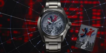 سیتیزن ساعت جدید Spider-Man AW1437-61W را با طراحی کمیکبوکی، صفحه شبتاب و فناوری شارژ نوری Eco-Drive معرفی کرد
