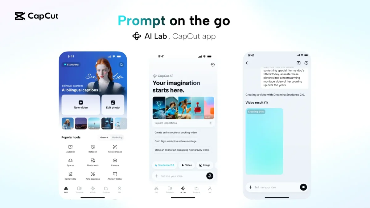 پلتفرمهای ByteDance شامل CapCut و Dreamina با مدل هوش مصنوعی Seedance 2.0