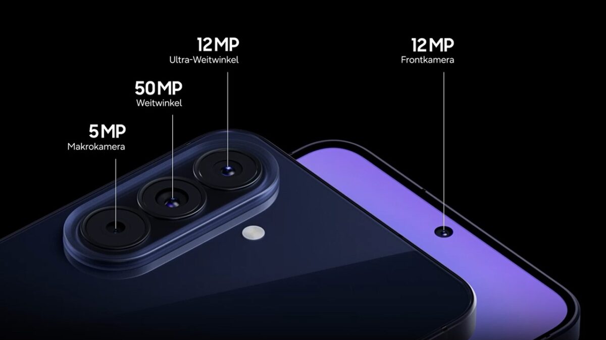 سامسونگ برای Galaxy A57 از یک دوربین ۱۲ مگاپیکسلی فوق عریض با دیافراگم f/2.2 و زاویه دید ۱۲۳ درجه استفاده کرده است.