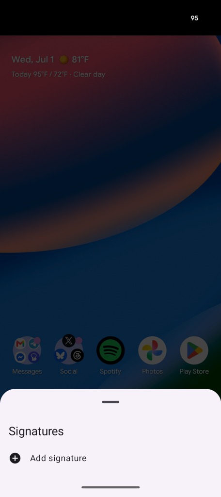 اپلیکیشن Signatures