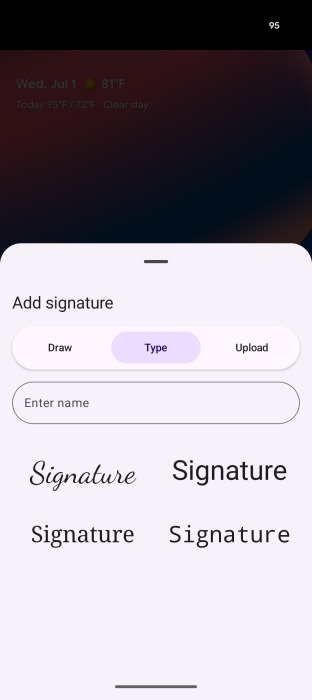 اپلیکیشن Signatures