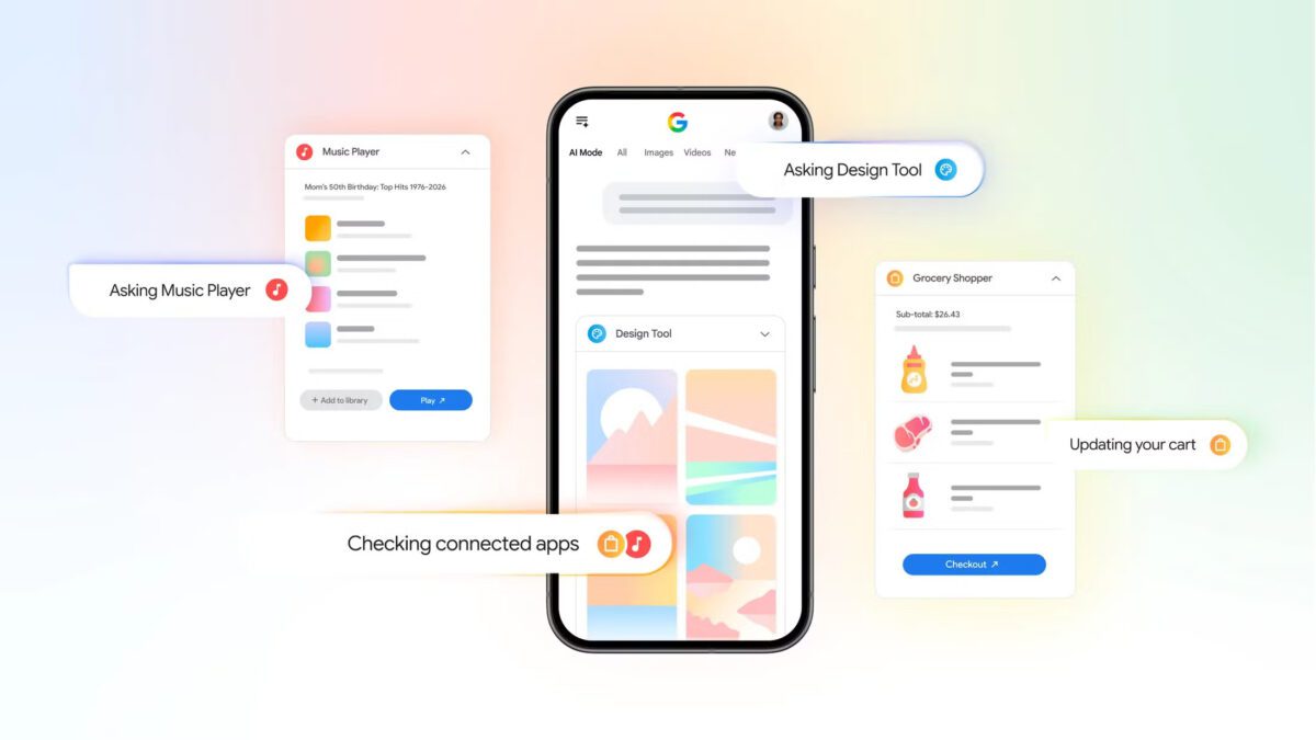 AI Mode گوگل به اپلیکیشنهای شخص ثالث متصل شد
