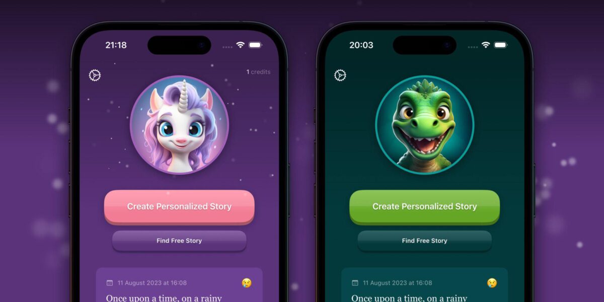 صفحه انتخاب شخصیت و پیام آموزشی در اپلیکیشن StoryKit متا
