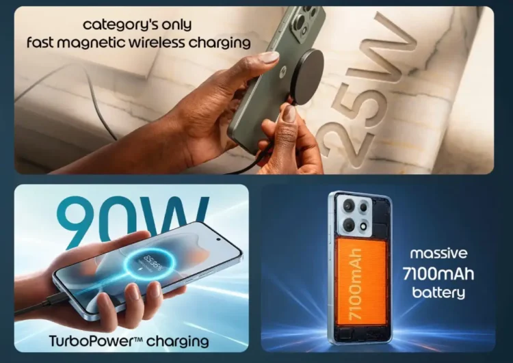 گوشی Motorola Edge 70 Max با باتری ۷۱۰۰ میلیآمپرساعتی و شارژ سریع ۹۰ واتی