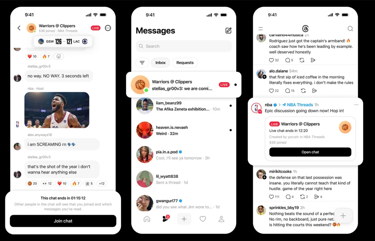 نمایی از محیط Live Chats در تردز و گفتگوی زنده کاربران