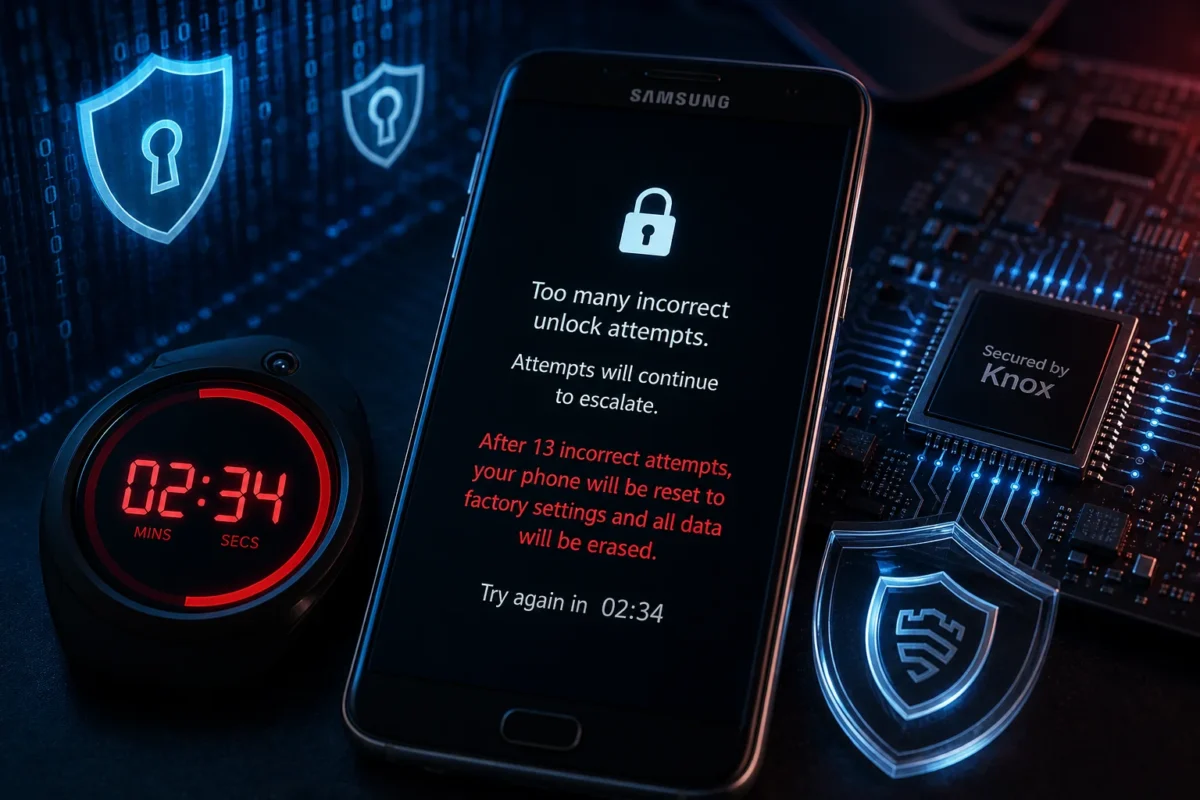 محدودیت‌های جدید امنیت قفل صفحه One UI 9 پس از تلاش‌های ناموفق