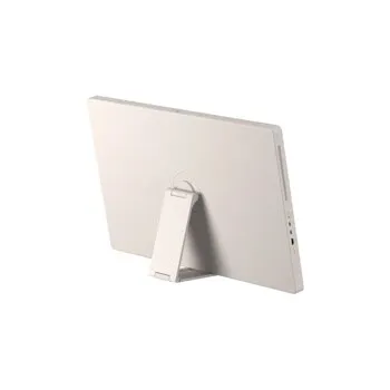 نمایی از پشت و پایه نگه‌دارنده نمایشگر LG StanbyME 2 در رنگ سفید