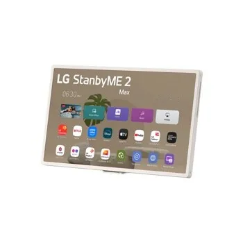 رابط کاربری هوشمند (Dashboard) در نمایشگر LG StanbyME 2 شامل دسترسی به سرویس‌های استریم و بازی