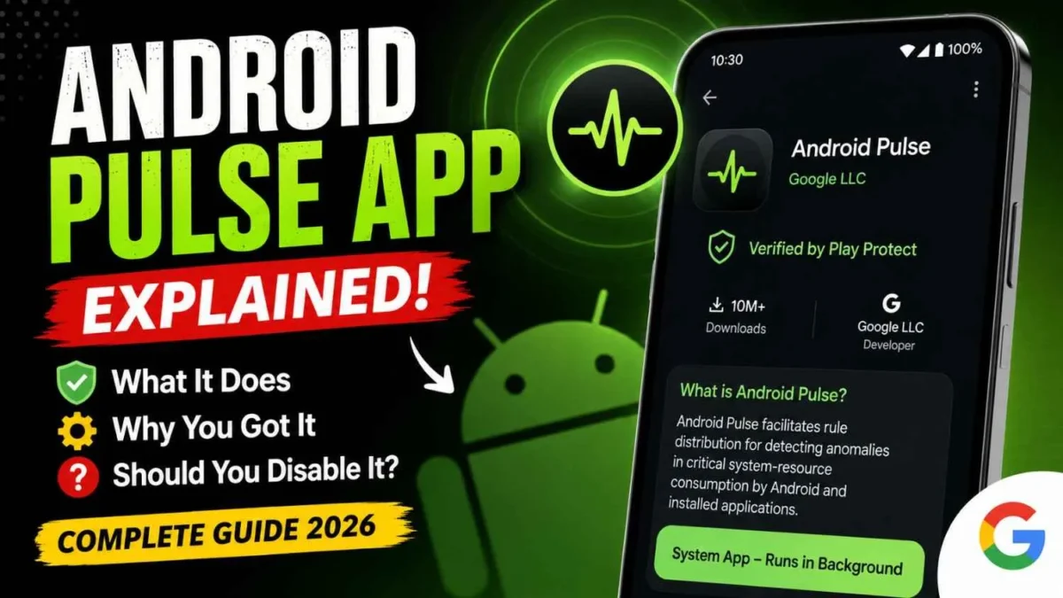 نمایش Android Pulse در بخش سرویس های سیستمی اندروید