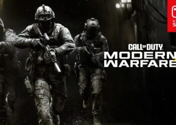 تصویر تبلیغاتی بازی Call of Duty: Modern Warfare 4 برای Nintendo Switch 2، با سه سرباز مسلح و لوگوی Nintendo Switch 2 در گوشه بالا.