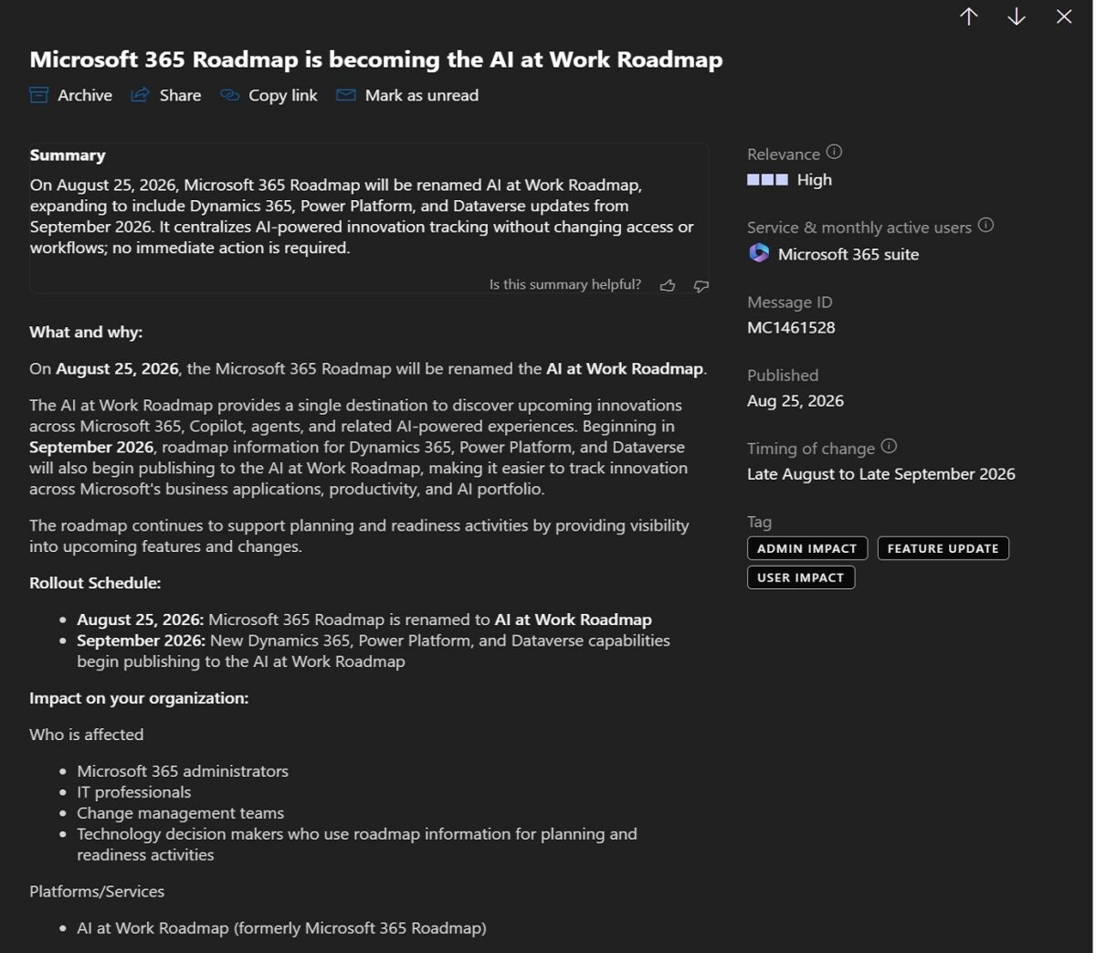 AI at Work Roadmap