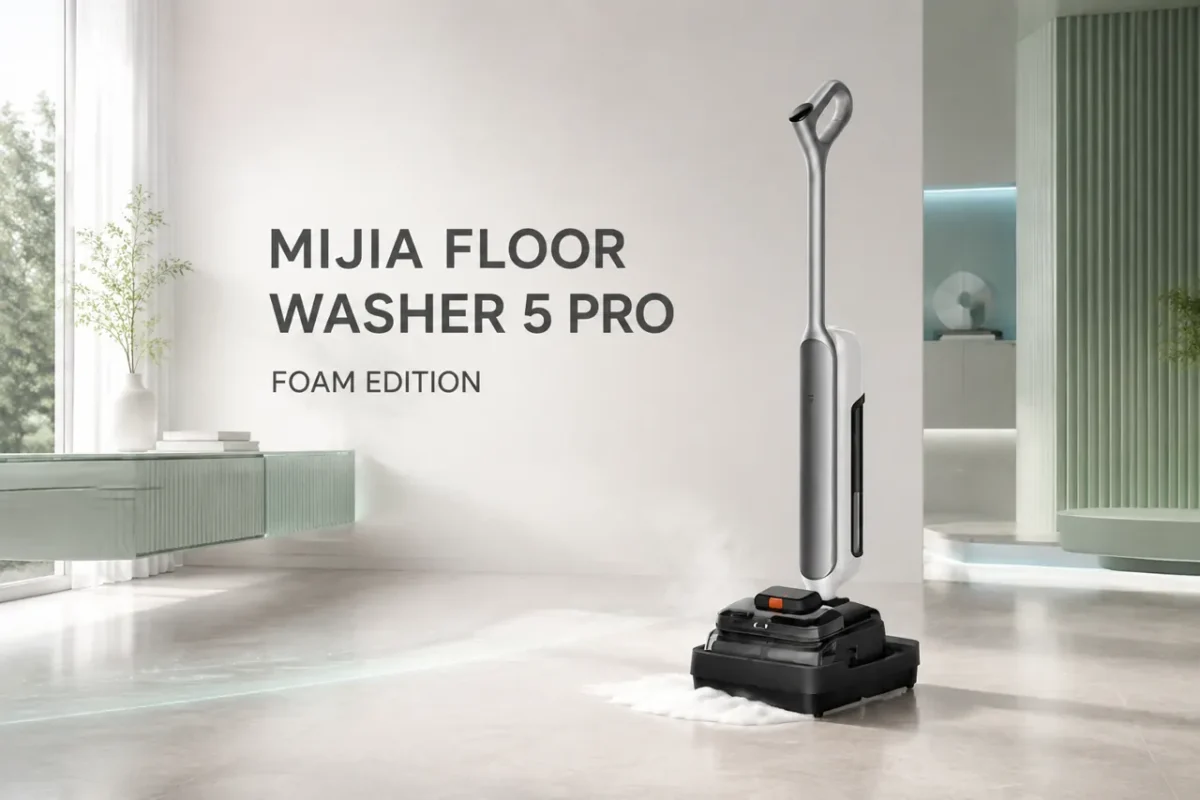 جاروبرقی زمین‌شوی Mijia 5 Pro شیائومی با سیستم کف فعال